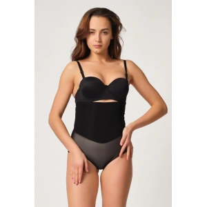 Siyah Mı Emay 2945 Tül Karyokalı Slip Lazer Korse