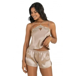 Taş Saten Şort Takımı