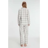 Anıl Kare Desenli Pamuklu Gömlek Pijama Takımı