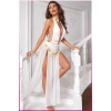 Beyaz Pul Aksesuarlı Tül Etekli Kadın Seksi Gecelik
