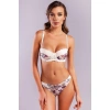 Gitana  Half Push Up Bra,çiçekli Ekru Straplez Konforlu Ve Şık Sütyen