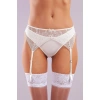 Golshan Gala Lace Garter Belt, Kadın Dantelli Ekru Jartiyer