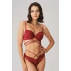 Kadın Balenli Destekli Dolgulu Göbek Detaylı Dantelli Sütyen Ve String Takım