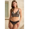 Kadın Balensiz Desteksiz Dolgusuz Dantelli Bralet Sütyen Ve Slip Takım