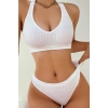 Kadın Beyaz Seamless Tanga Sütyen Takım