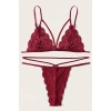 Kadın Bordo Dantel Sütyen Külot Takımı