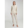 Kadın Fermuarlı Uzun Kollu Viskon & Pamuklu Pijama Takımı – Yumuşacık Dokulu, Ev Şıklığı