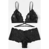 Kadın Siyah Özel Şık Sütyen Külot Takımı