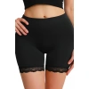 Kadın Siyah Pop Up Kalça Kaldırıcı Ve Sekillendirici Dantel Paçalı Şort Külot