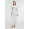 Kadın Uzun Kollu Polar Pijama Takımı – Yumuşak Dokulu, Sıcak Tutan Kışlık Takım