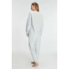 Kadın Uzun Kollu Polar Pijama Takımı – Yumuşak Dokulu, Sıcak Tutan Kışlık Takım