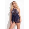 Lacivert Bodysuit Gecelik