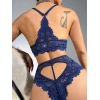 Lacivert Dantelli Fantezi Bralet Sütyen Takımı