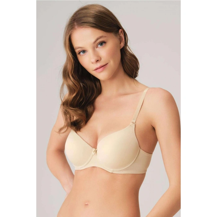 Anıl Balenli Destekli Dolgulu Askıları Çıkabilen Günlük Klasik T-shirt Sütyeni