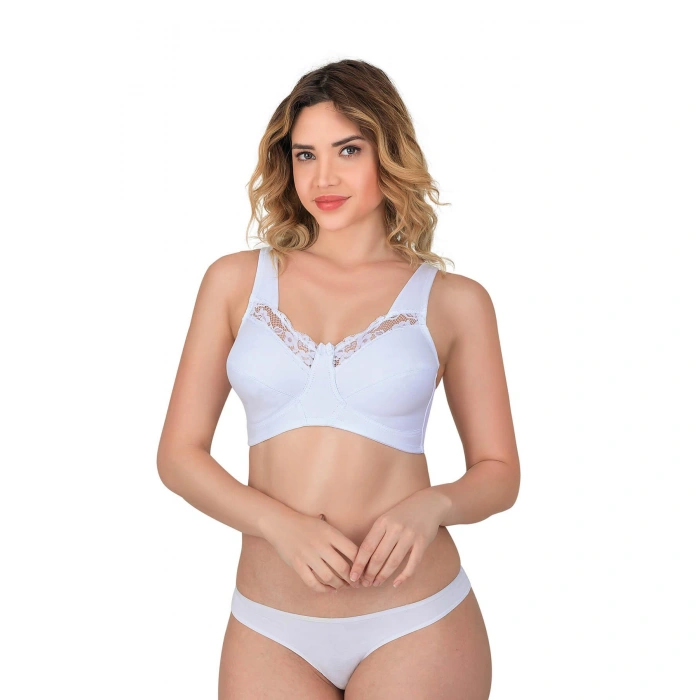 Beyaz Mı Emay 181 C Dantelli Toparlayıcı Cotton Sütyen