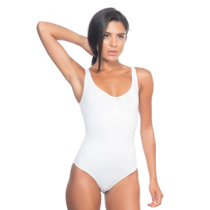 Beyaz Mı Emay 2018 Kalın Askılı Body Korse