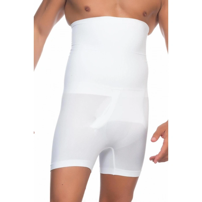 Beyaz Mı Emay E1005 Erkek Yüksek Bel Double Boxer Korse