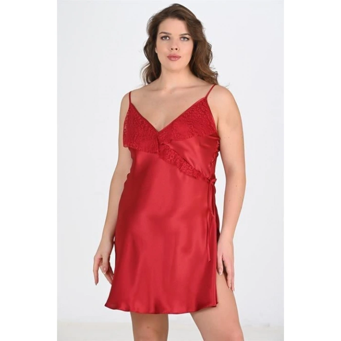 Büyük Beden Bordo Gecelik 2107