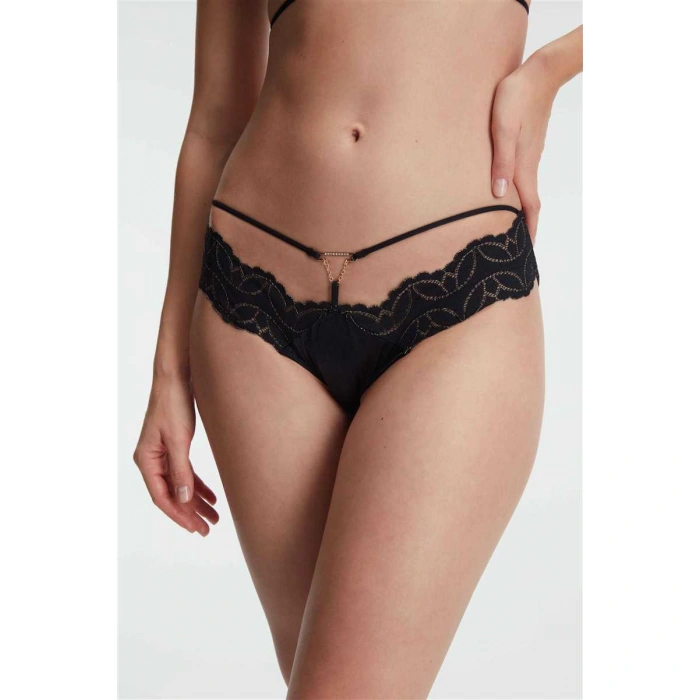 Destekli Balenli Kaplı Dantel Detaylı Sütyen Slip İç Çamaşırı Takımı