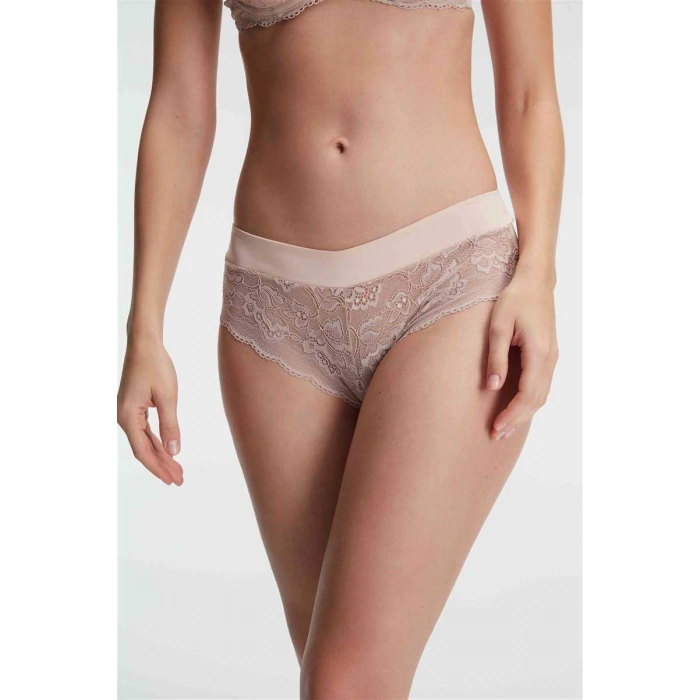 Destekli Balenli Kaplı Dantel Detaylı Sütyen Slip İç Çamaşırı Takımı