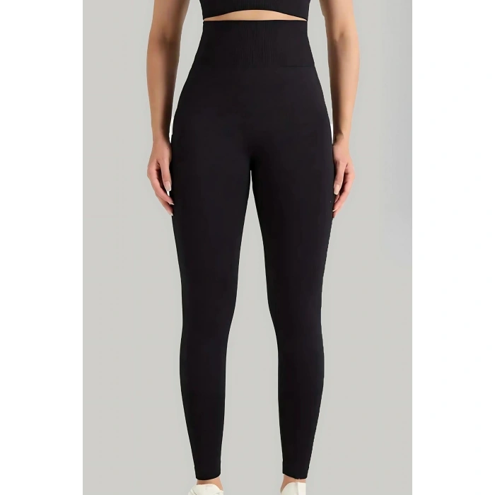 Dikişsiz Düz Tayt Kadın 4451