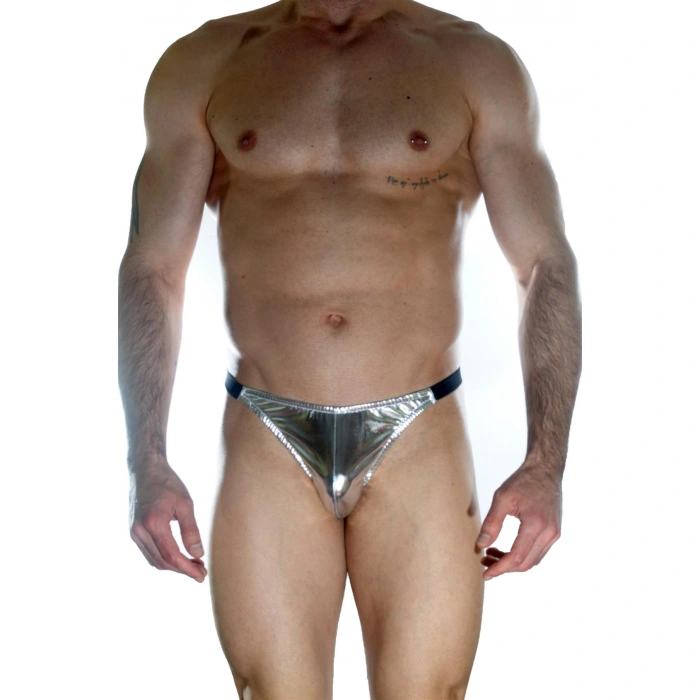 Erkek  Arkası Büzgülü Gümüş Brazillian Slip