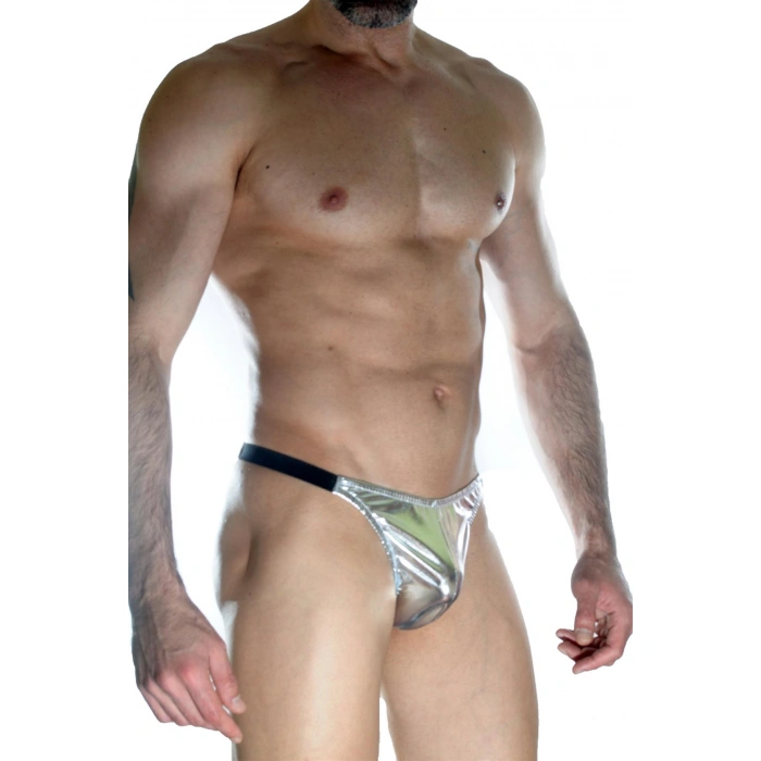 Erkek  Arkası Büzgülü Gümüş Brazillian Slip