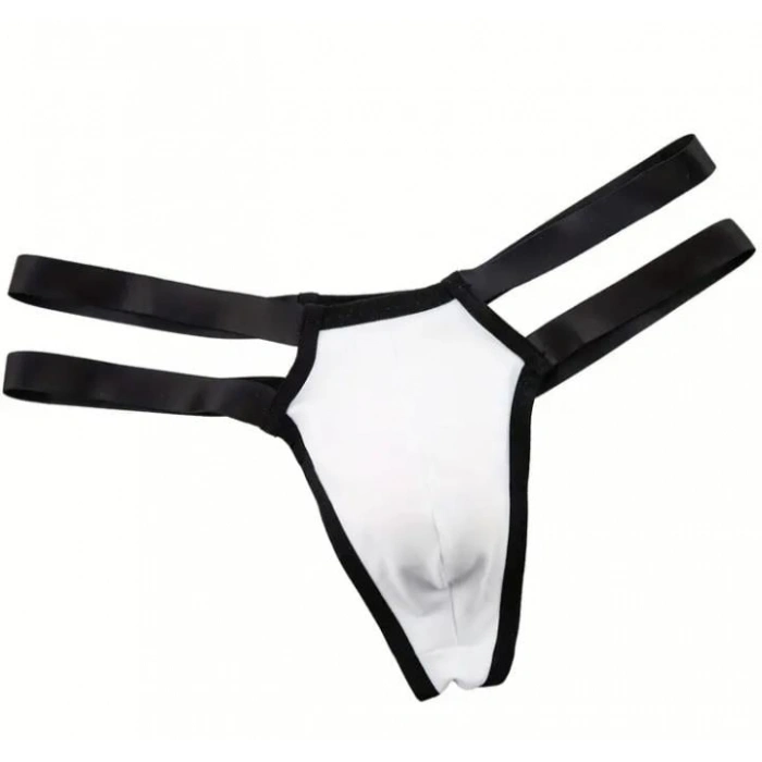 Erkek  Beyaz Lastikli Tanga İç Giyim