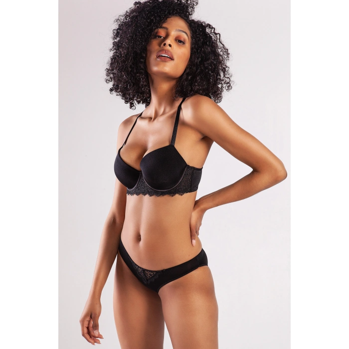 Garland Big Size Plunge Bra, Black Konforlu Ve Şık Sütyen