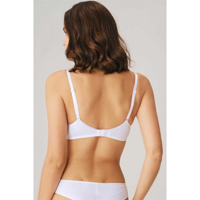 Kadın Balenli Destekli Dolgulu Askıları Çıkabilen Günlük Klasik T-shirt Sütyeni