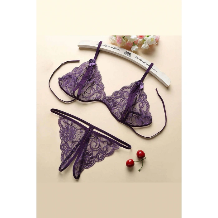 Kadın Dantelli Sütyen Külot Takımı 5li Set