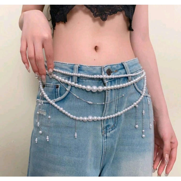 Kadın Seksi Bel Aksesuarı , Zarif , Şık , İncili Kostüm