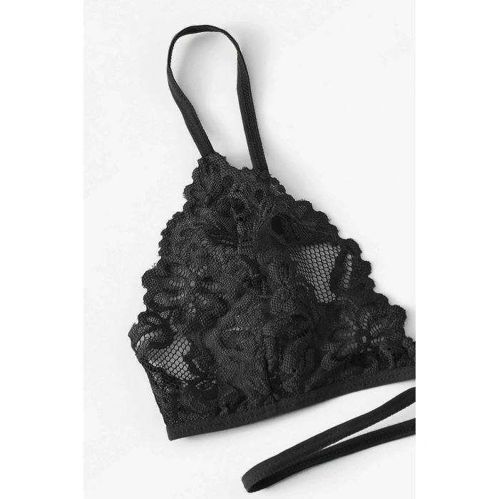 Kadın Siyah Özel Şık Sütyen Külot Takımı