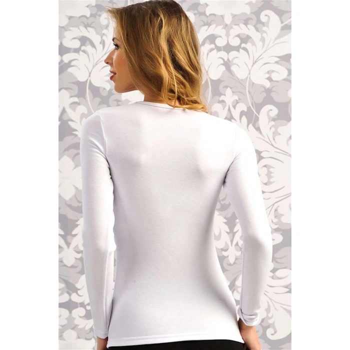 Kadın Termal Uzun Kol Geniş Yaka İçlik T-shirt