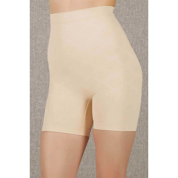 Kadın Toparlayıcı Bel İnceltici Dikişsiz Kısa Paçalı Yüksek Bel Sıkı Şort Korse