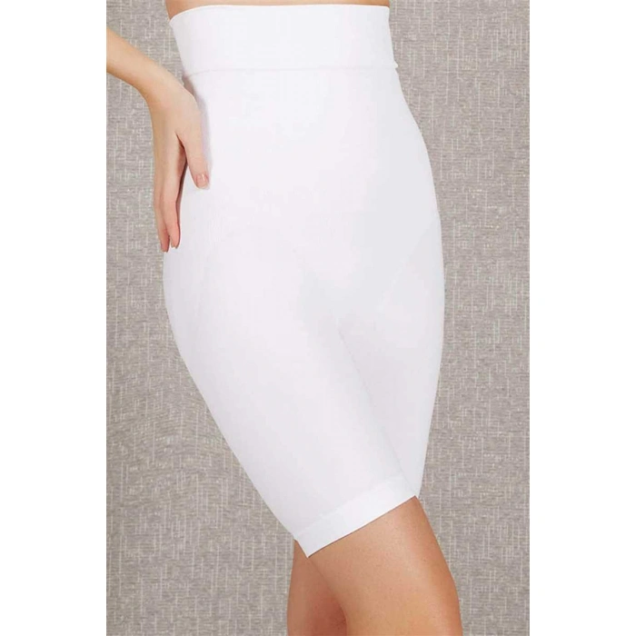Kadın Toparlayıcı Bel Ve Bacak İnceltici Dikişsiz Yüksek Bel Kısa Paça Şort Korse (s)