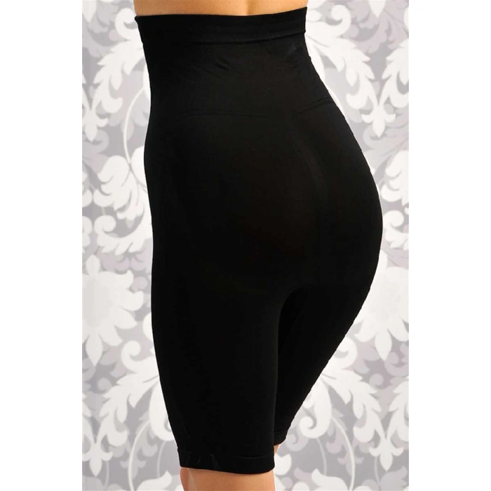 Kadın Toparlayıcı Bel Ve Bacak İnceltici Dikişsiz Yüksek Bel Uzun Paça Şort Korse