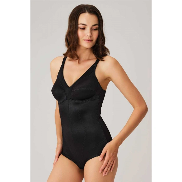 Kadın Toparlayıcı Vücut İnceltici Dikişli Alttan Kancalı Sıkı Badi Korse