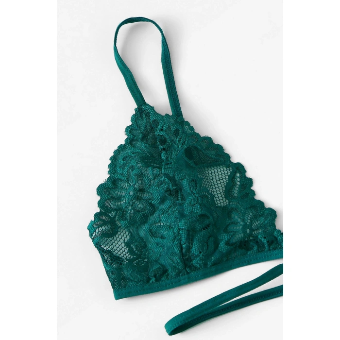 Kadın Yeşil Özel Şık Sütyen Külot Takımı