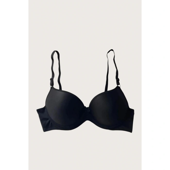 Mikro Kumaş Push Up Dolgulu Balenli Günlük Tek Destekli Sütyen