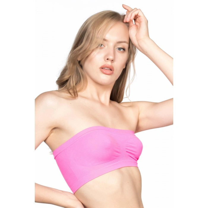 Neon Fuşya Mı Emay 4002 Soft Straplez Büstiyer