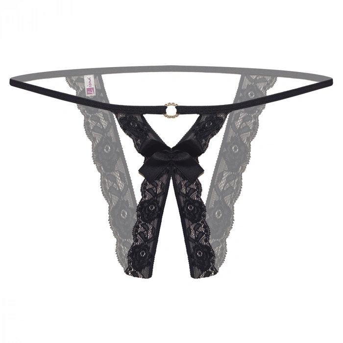 Özel Bölgesi Açık Taşlı Dantelli Fantezi Külot