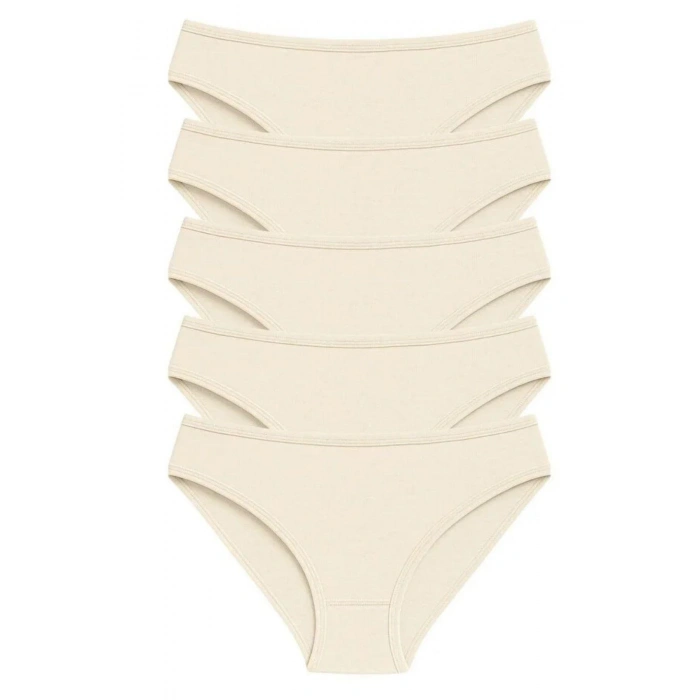 Pk40002 Pamuklu Basic Kadın Bikini Külot 5 Li Paket