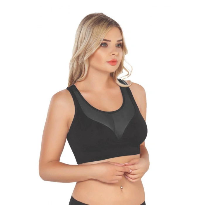 Siyah Mı Emay 4028 Seamless Tül Toparlayıcı Büstiyer