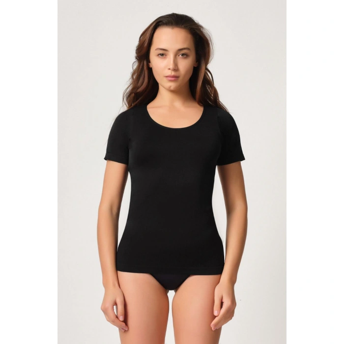 Siyah Mı Emay 5004 Soft Yarım Kollu Atlet