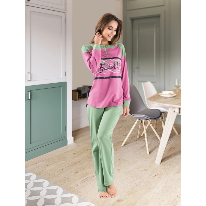 Uzun Kol Kadın Pijama Takım 1120