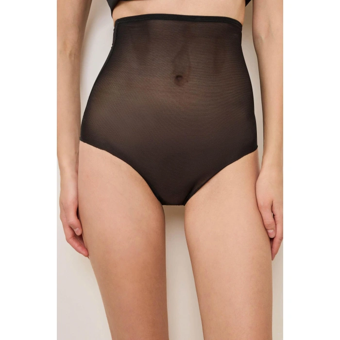 Yüksek Bel Sıkılaştırıcı Siyah Külot Korse