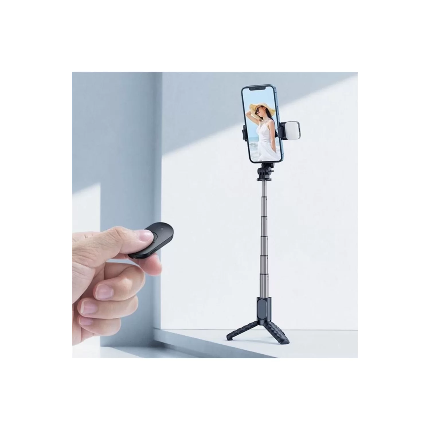 Ss-1781 Bluetooth Selfie Çubuğu Uzaktan Kumandalı/tripod Standlı - Siyah