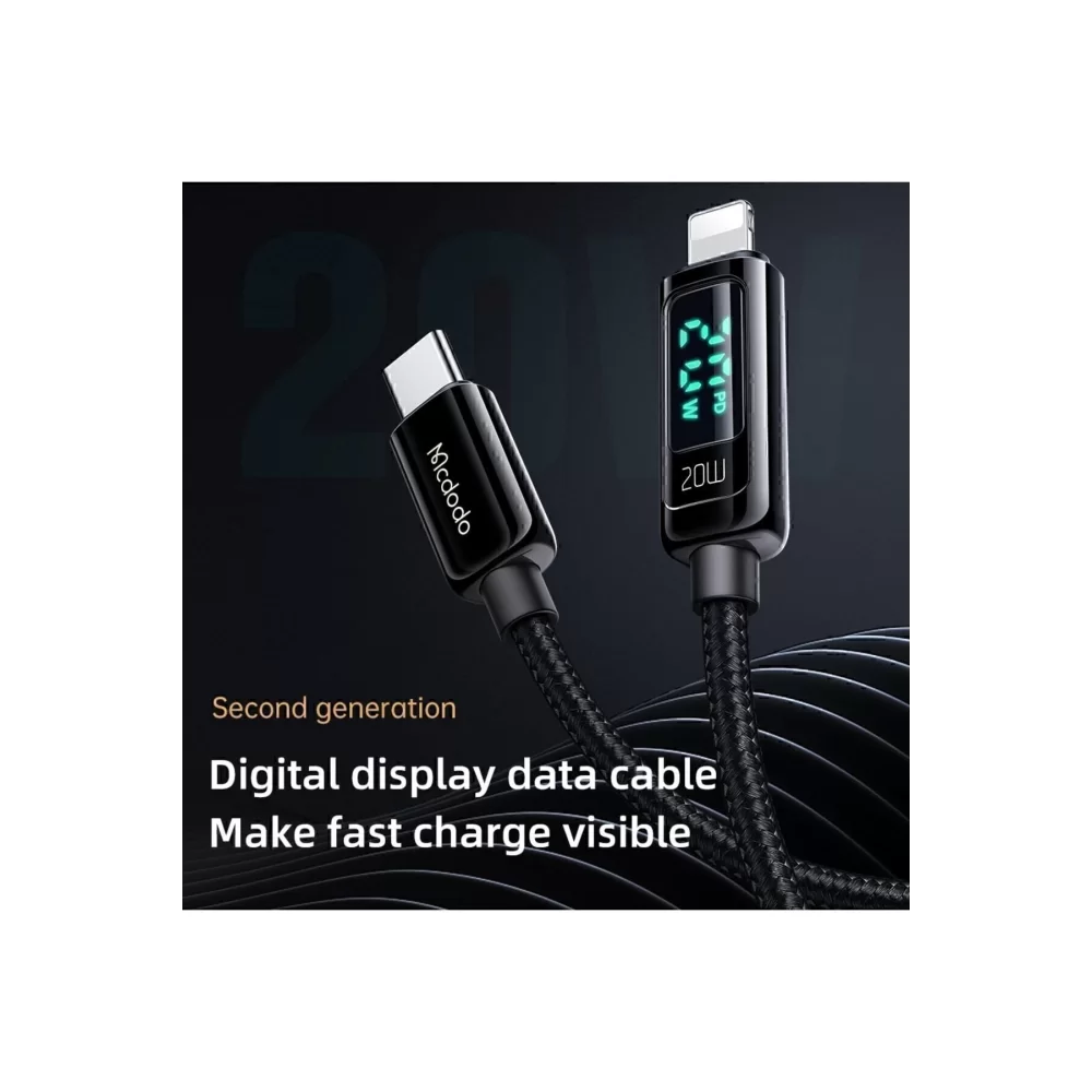 Ca-8810 20w Dijital Göstergeli Type-c To Lightining Pd-data Şar