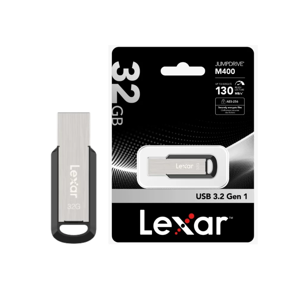 Lexar M400 Metal 32gb Usb 3.2 Gen1 Flash Bellek Usb Bellek 130MB/s Metal Tasarım 5 YIL GARANTİ